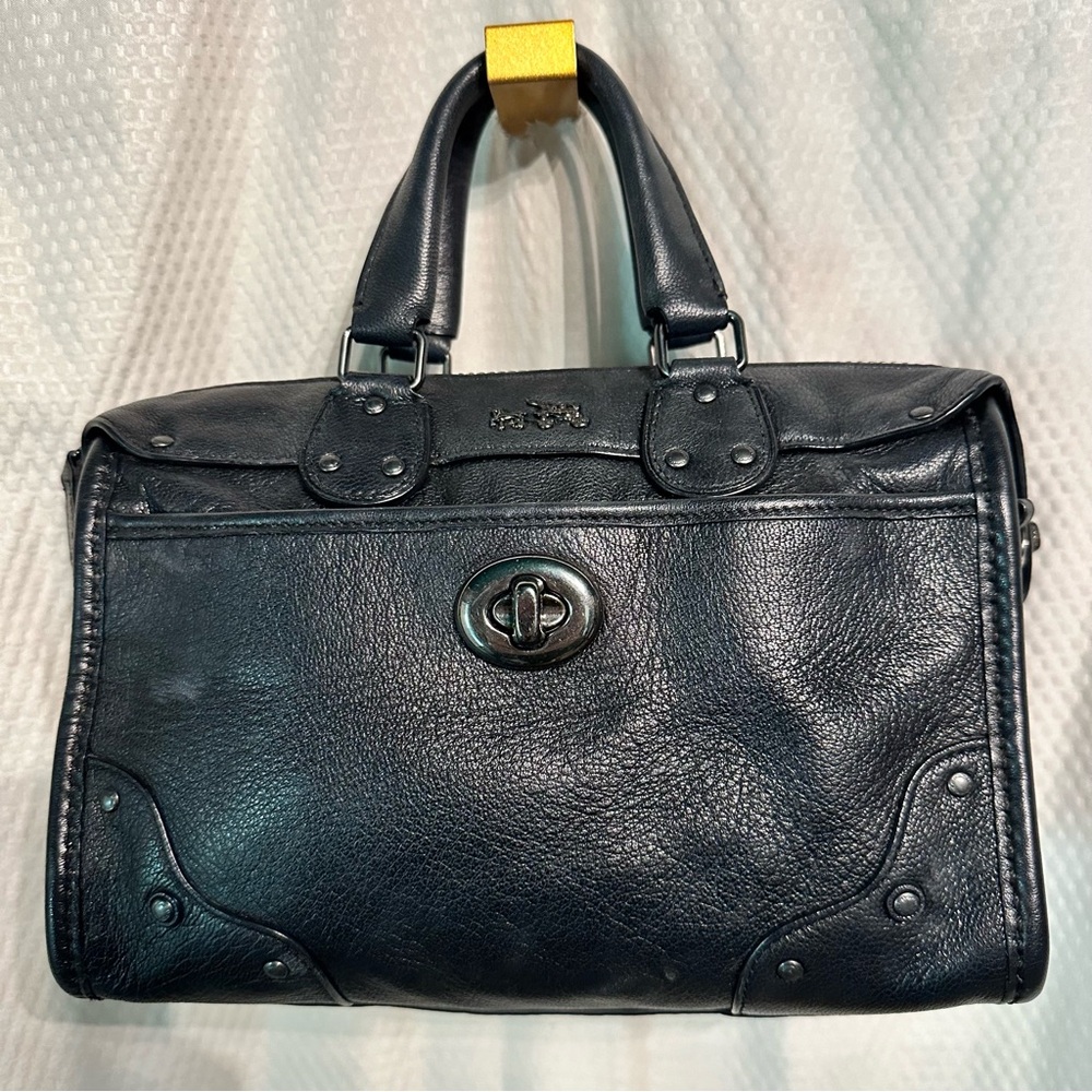 Coach Rhyder 24 Black Leather Crossbody